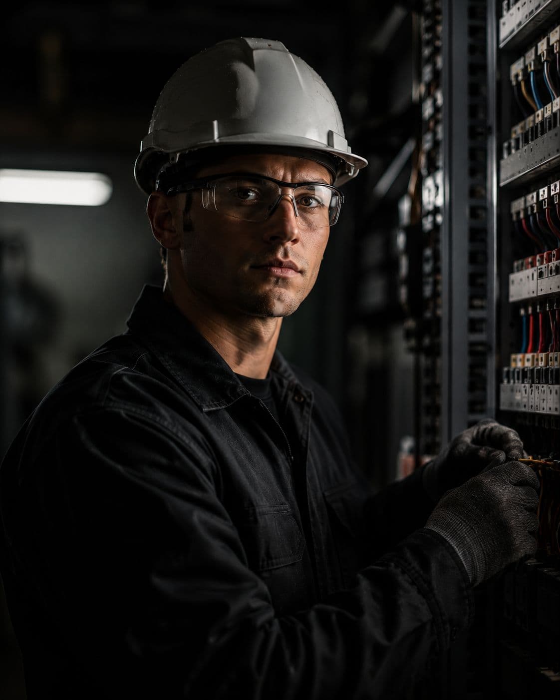 Elektromonteur werkt zelfstandig aan een elektrotechnische installatie